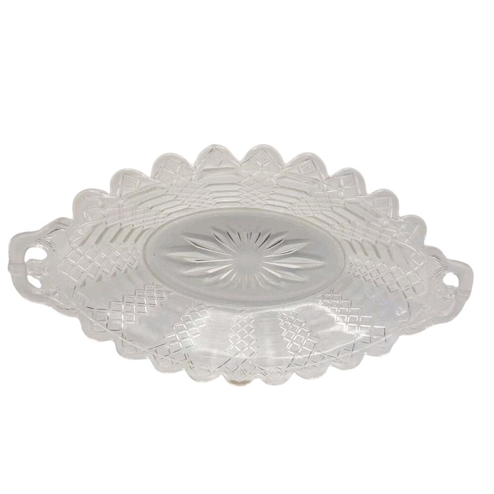 Antique EAPG 1900 Bryce Brothers Serving Dish Jacob Ladder Maltese Cross